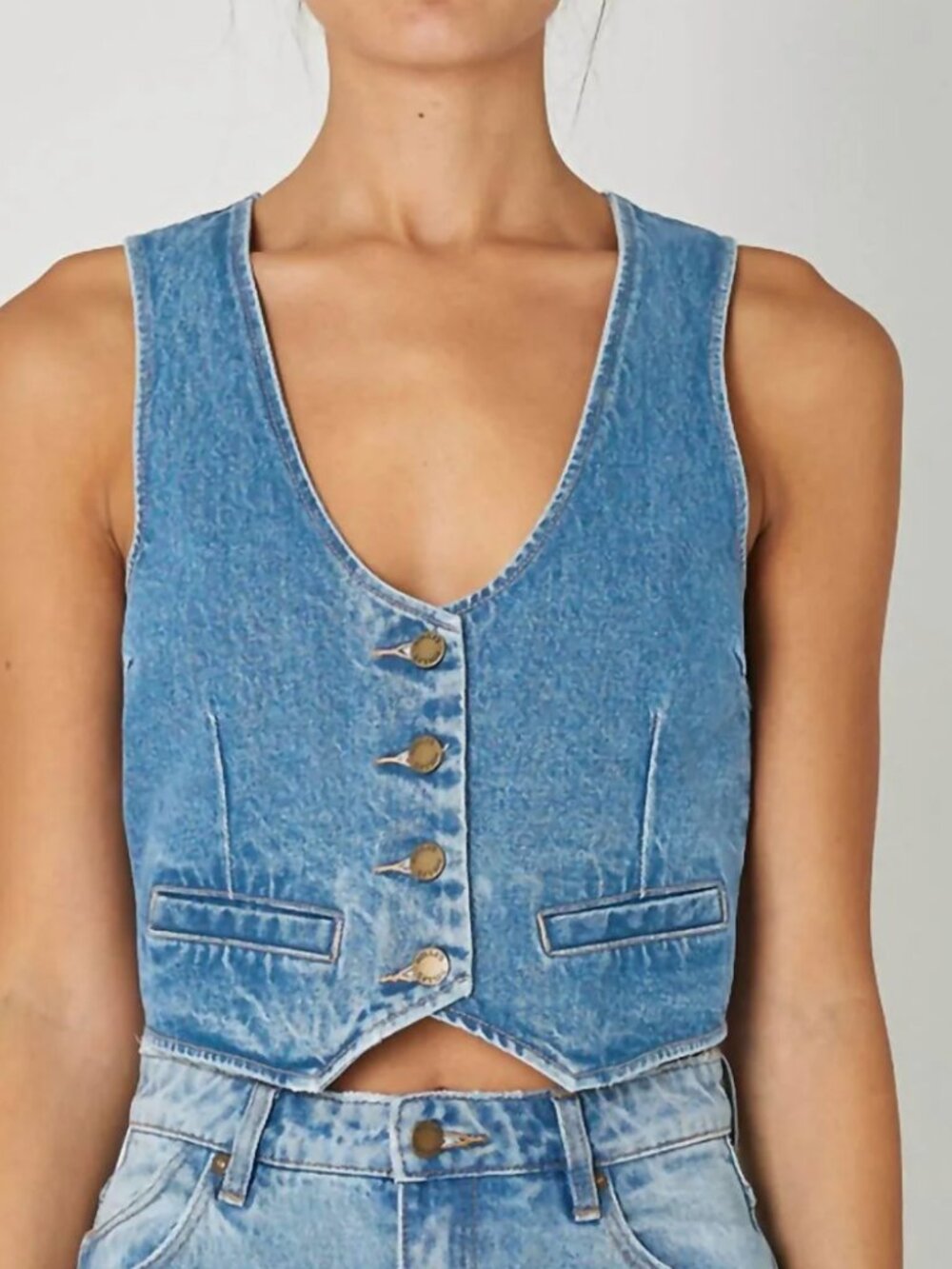 Rollas's Denim Halter Vest - brand New - size Large